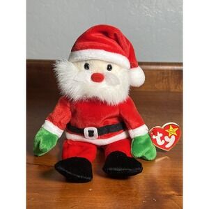 Vintage Mint Condition TY Beanie Baby - Santa 1998 Christmas Soft Plush With Tag